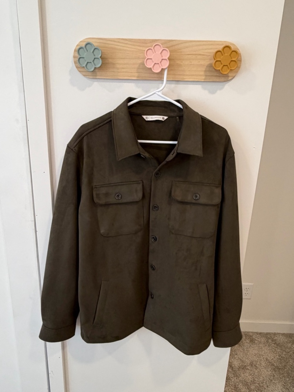7 Diamonds Men's Olive Evolution Suede Jacket